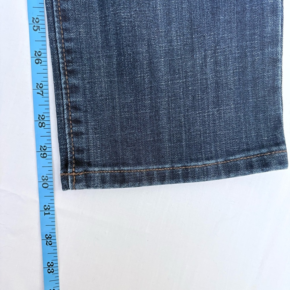 Lee Women’s Straight Leg Jeans Indigo Studded Back Pockets Sz 12 34 US - Picture 9 of 12